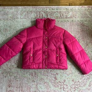 J.Crew Pink Puffer Jacket